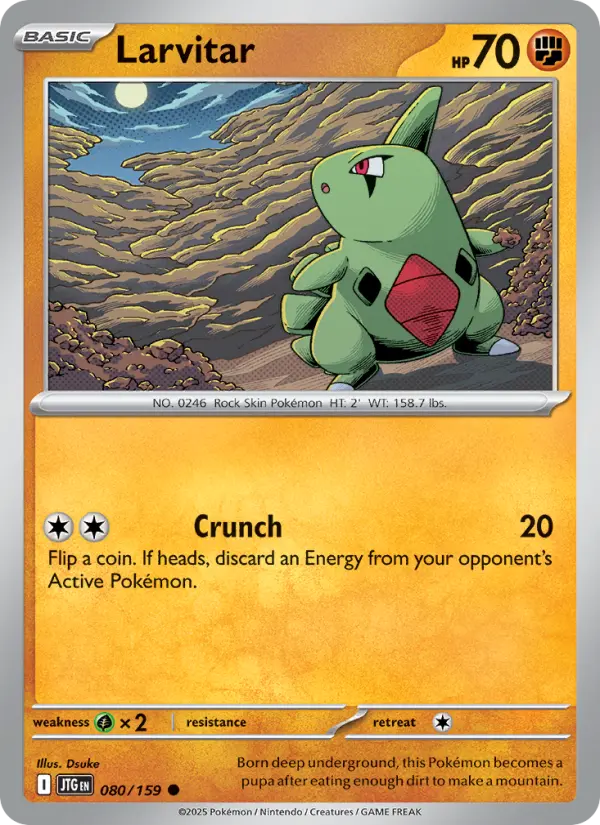 Larvitar, Pokémon card