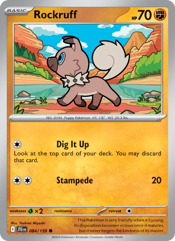 Rockruff, Pokémon card