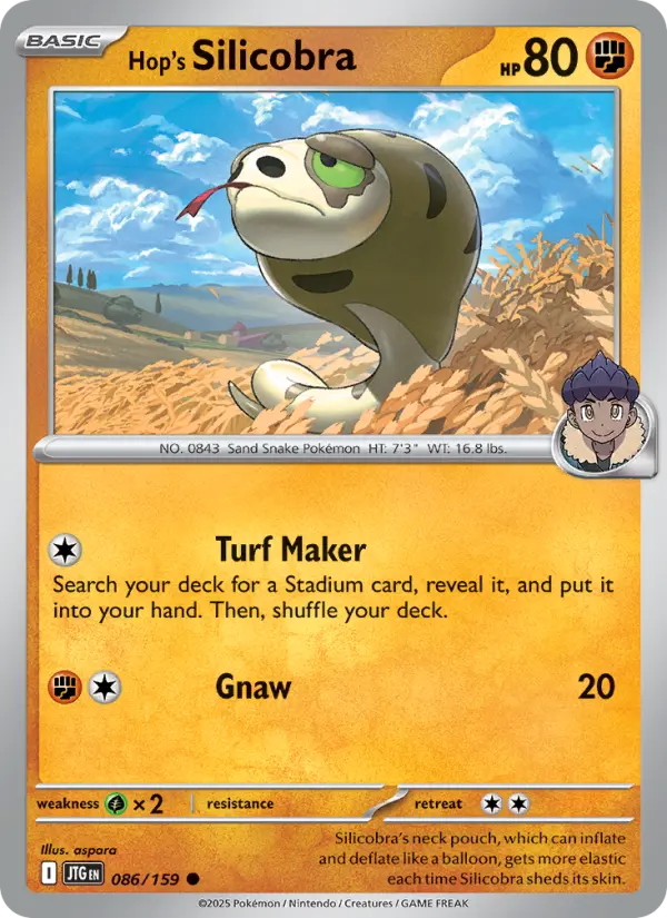 Hop's Silicobra, Pokémon card