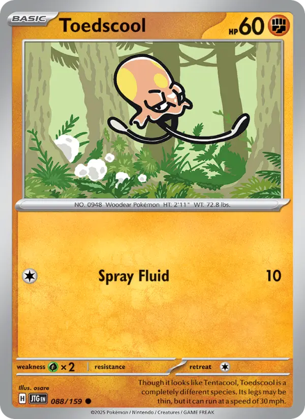Toedscool, Pokémon card