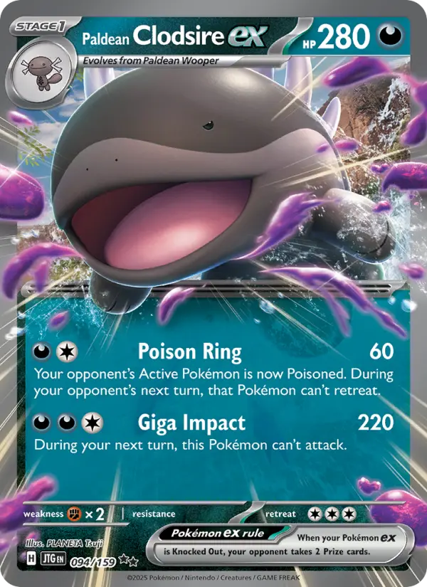 Paldean Clodsire ex, Pokémon card