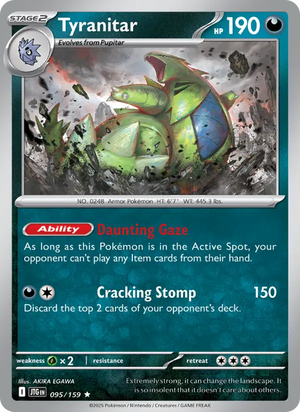 Tyranitar, Pokémon card
