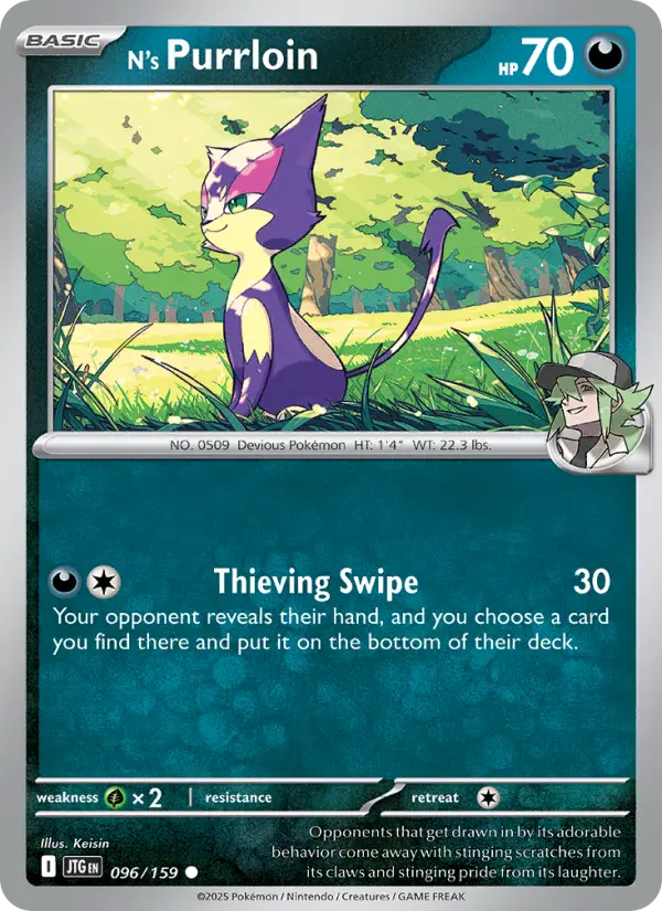 N's Purrloin, Pokémon card
