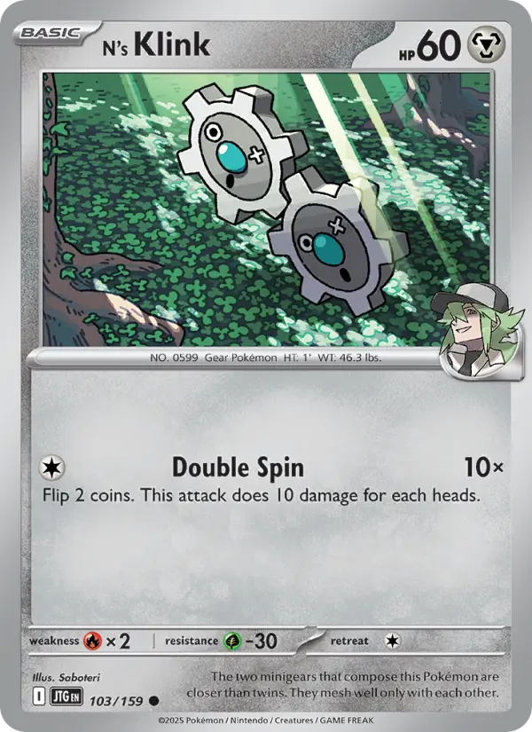 N's Klink, Pokémon card