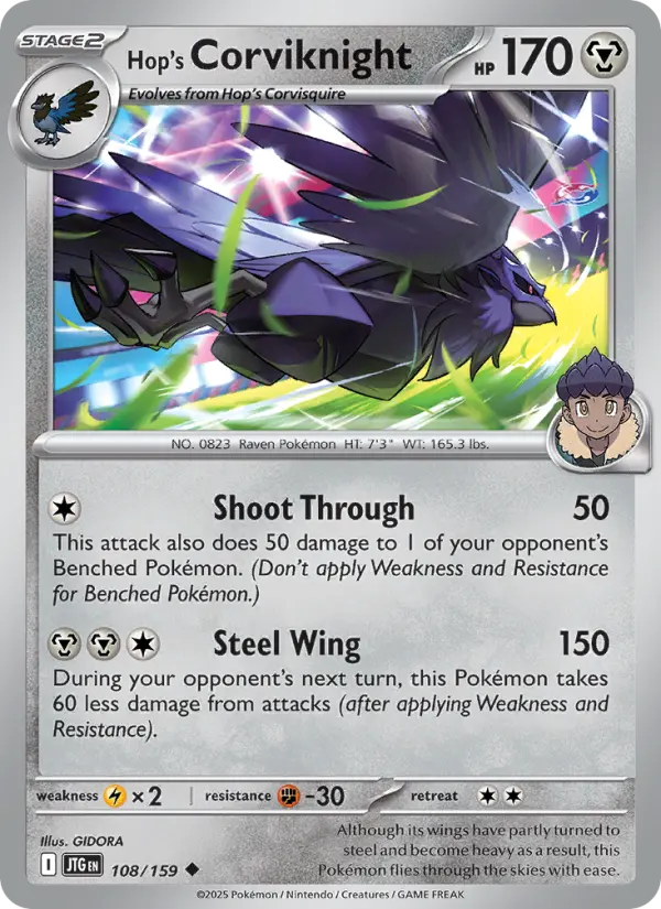 Hop's Corviknight, Pokémon card