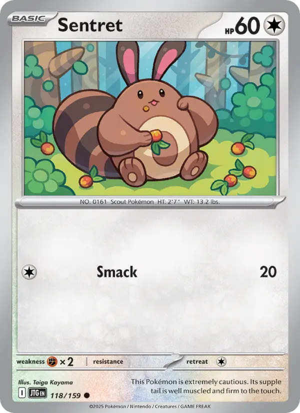 Sentret, Pokémon card