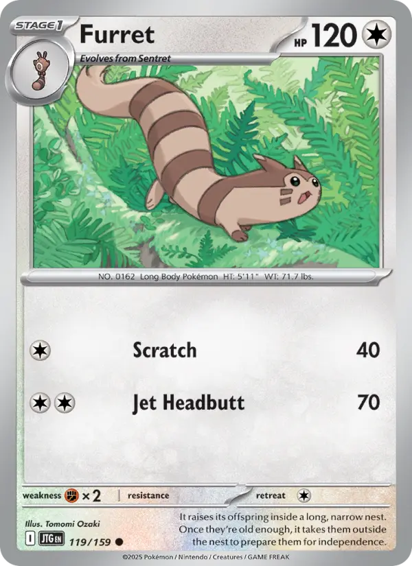 Furret, Pokémon card