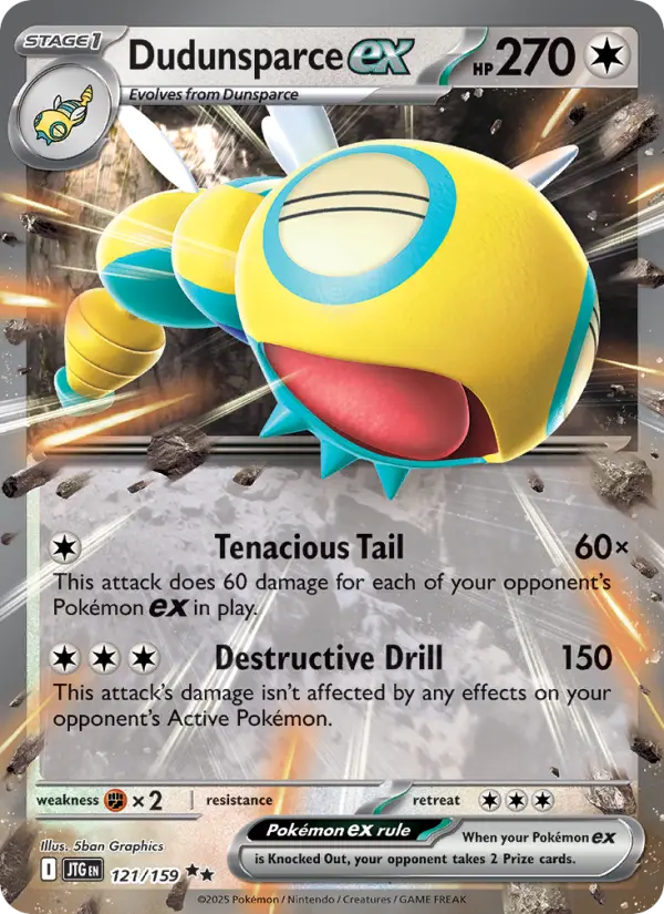 Dudunsparce ex, Pokémon card