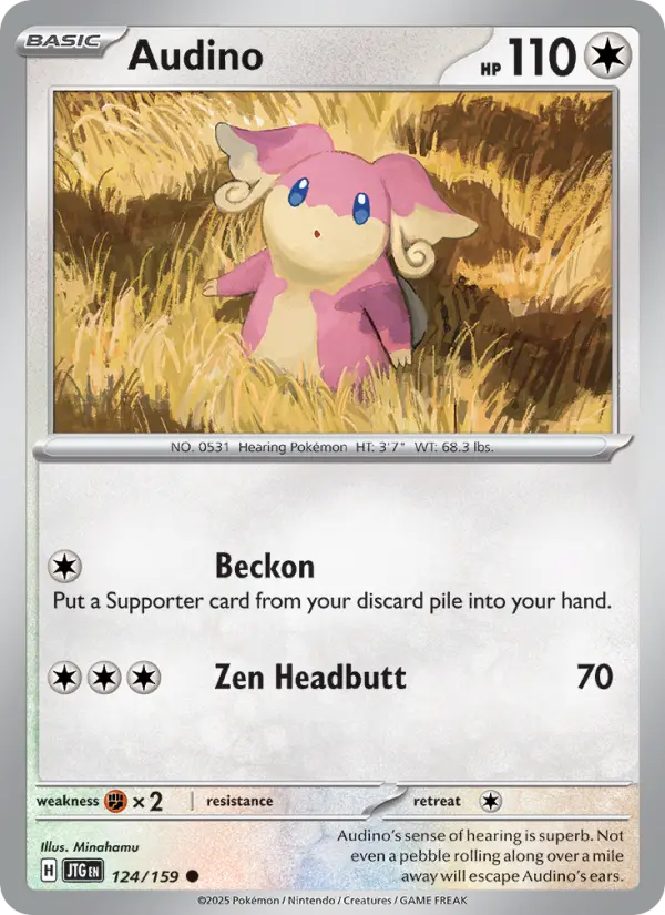 Audino, Pokémon card