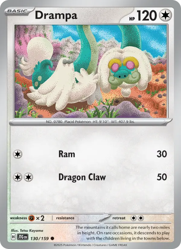 Drampa, Pokémon card