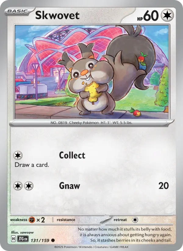 Skwovet, Pokémon card