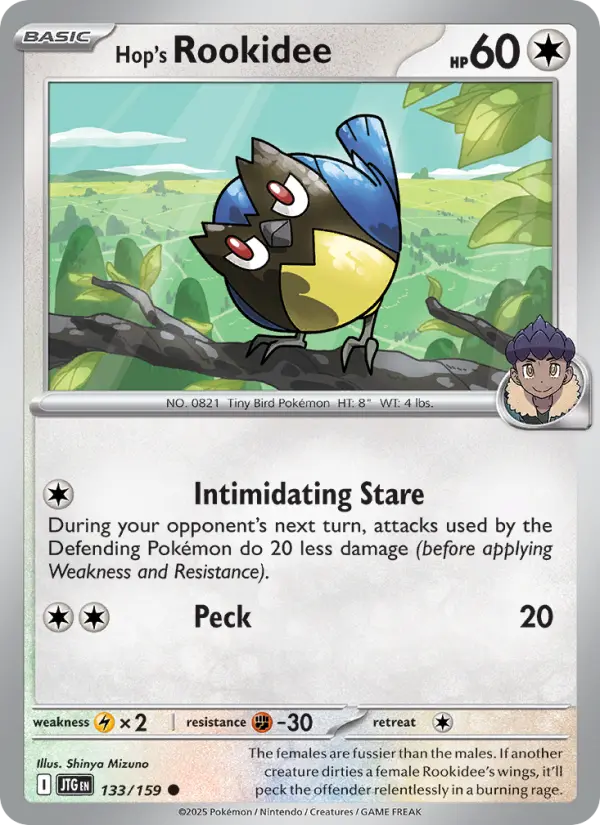 Hop's Rookidee, Pokémon card