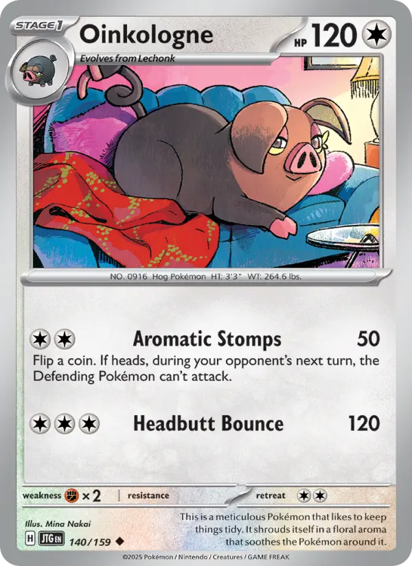 Oinkologne, Pokémon card