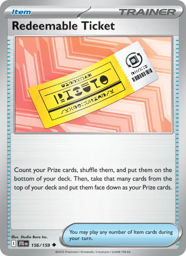 Redeemable Ticket, Pokémon card