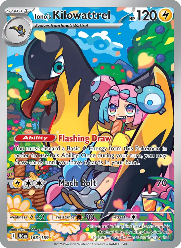 Iono's Kilowattrel, Pokémon card