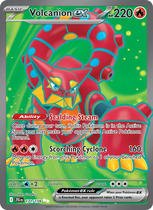 Volcanion ex, Pokémon card