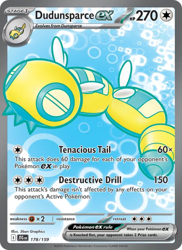 Dudunsparce ex, Pokémon card