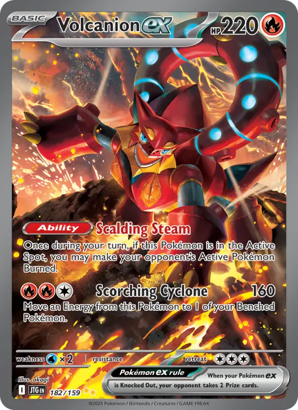Volcanion ex, Pokémon card