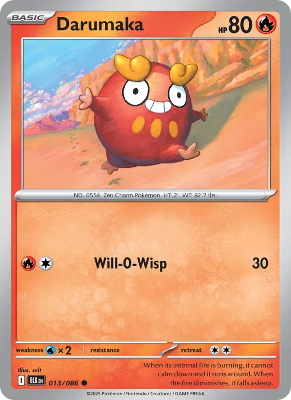 Darumaka, Pokémon card