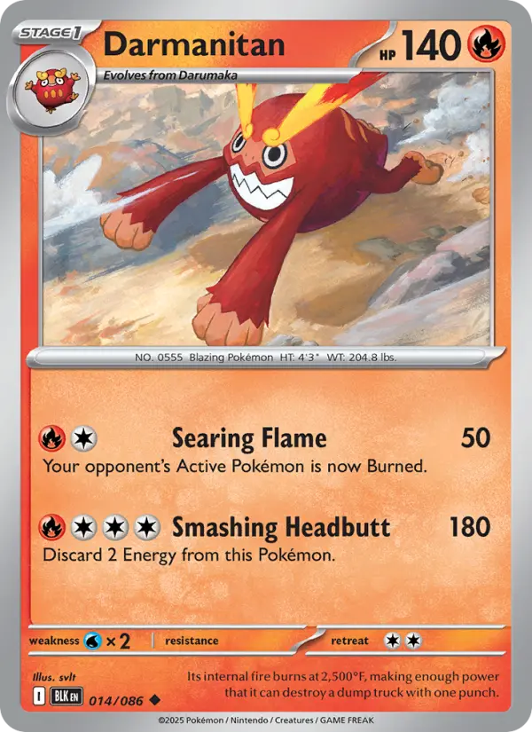 Darmanitan, Pokémon card
