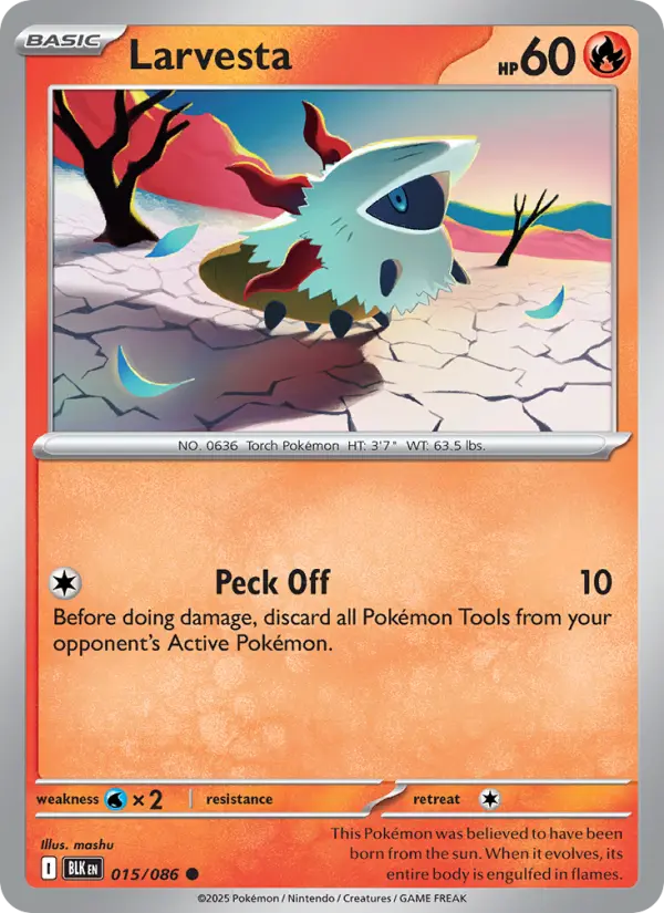 Larvesta, Pokémon card