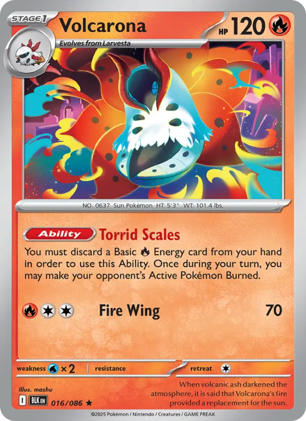 Volcarona, Pokémon card