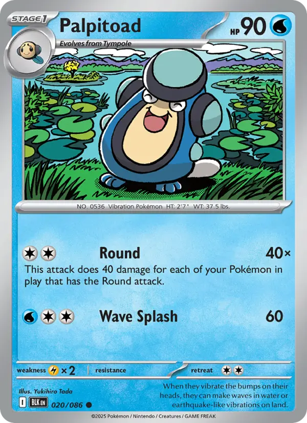 Palpitoad, Pokémon card