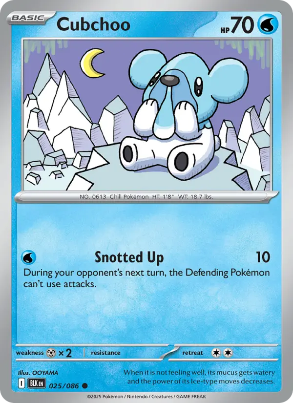 Cubchoo, Pokémon card