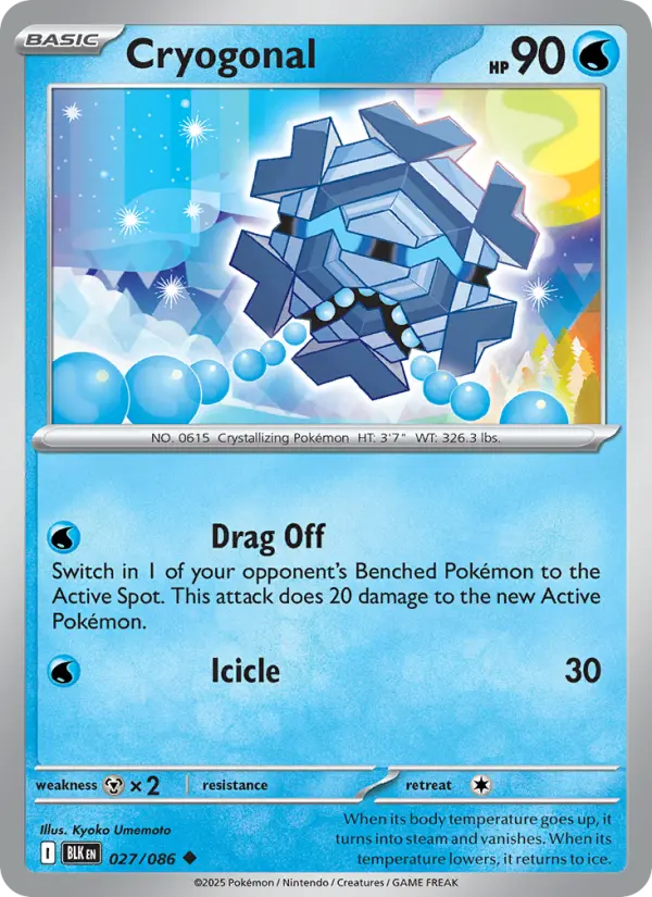Cryogonal, Pokémon card