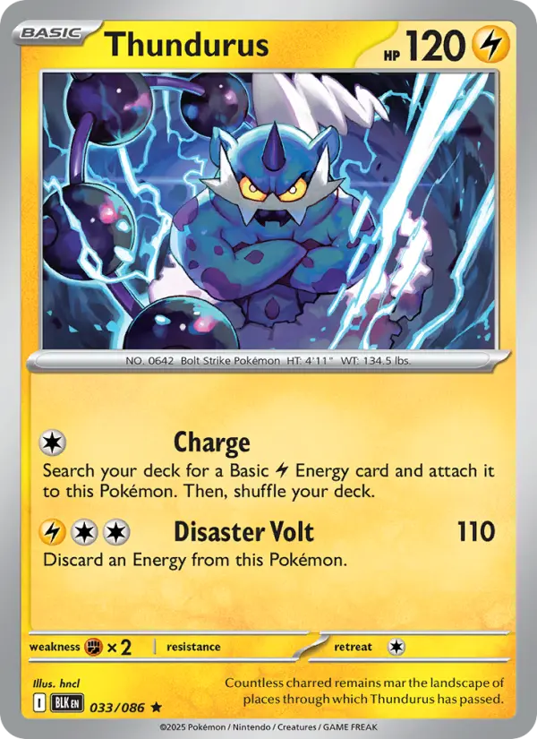 Thundurus, Pokémon card