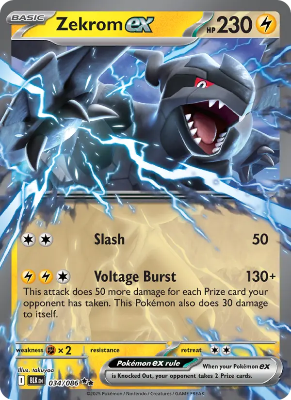 Zekrom ex, Pokémon card