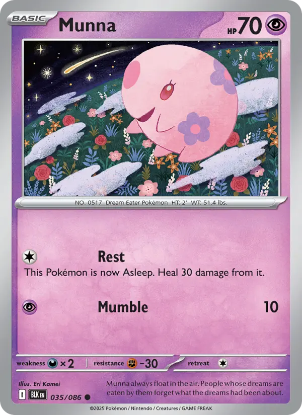 Munna, Pokémon card