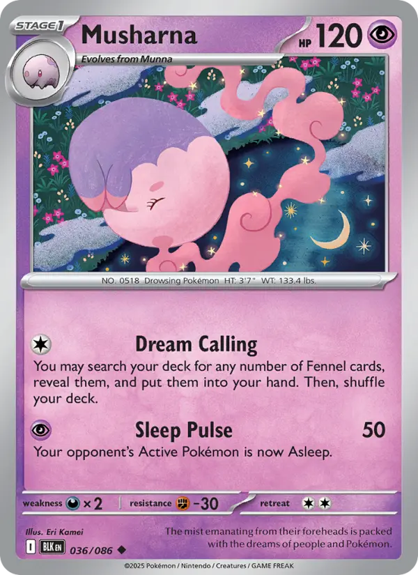 Musharna, Pokémon card