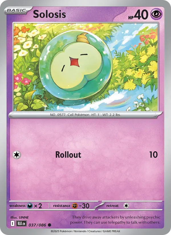 Solosis, Pokémon card