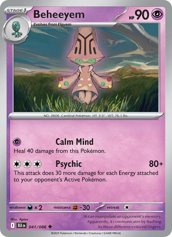 Beheeyem, Pokémon card