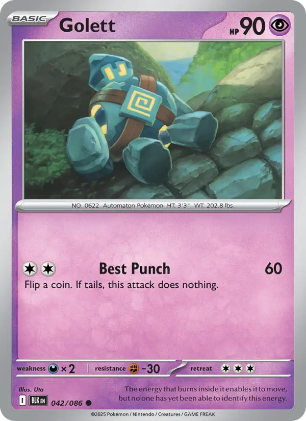 Golett, Pokémon card