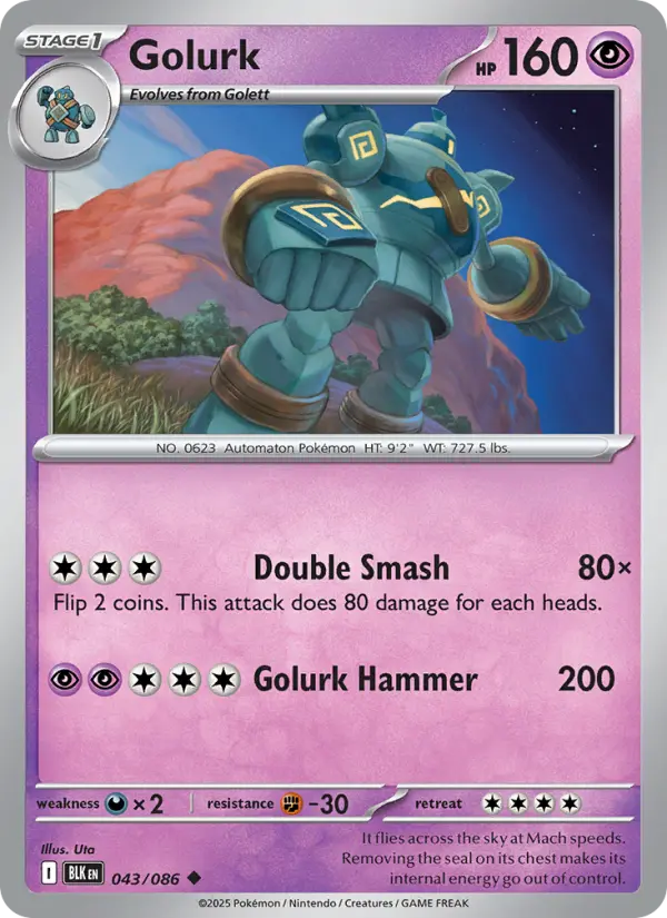 Golurk, Pokémon card