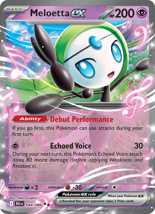 Meloetta ex, Pokémon card