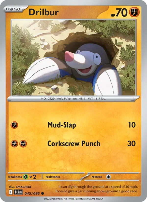 Drilbur, Pokémon card