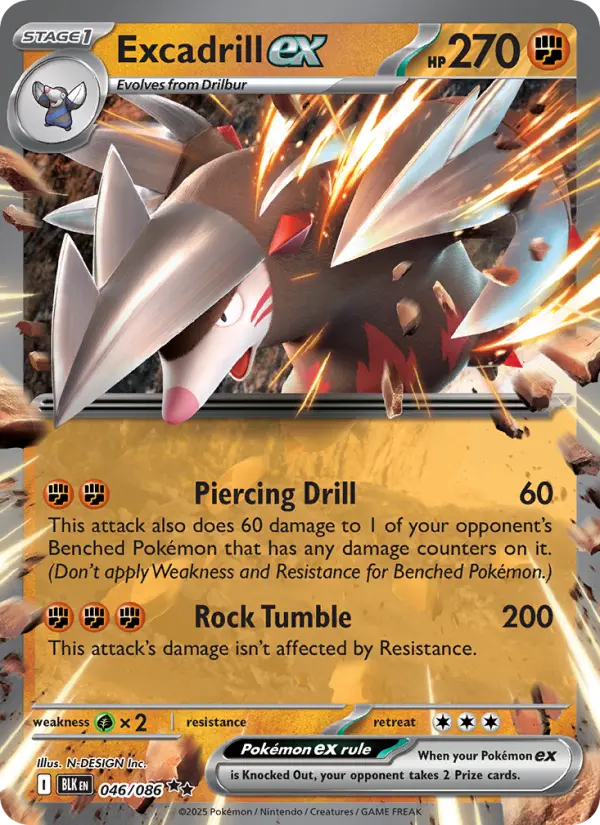Excadrill ex, Pokémon card