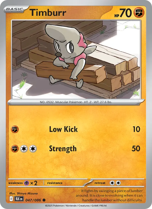 Timburr, Pokémon card