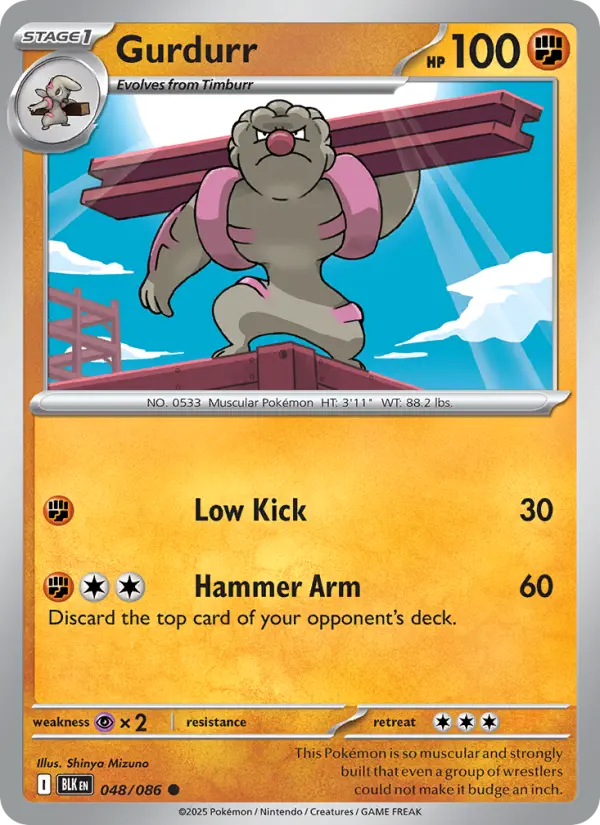 Gurdurr, Pokémon card