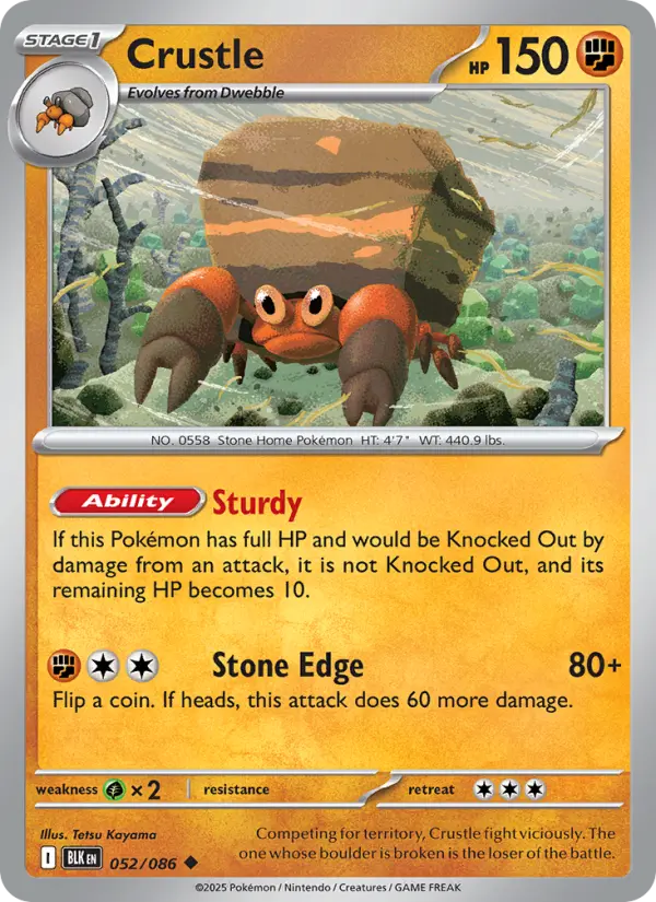 Crustle, Pokémon card