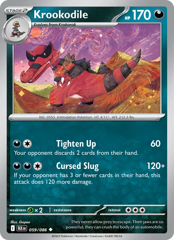 Krookodile, Pokémon card