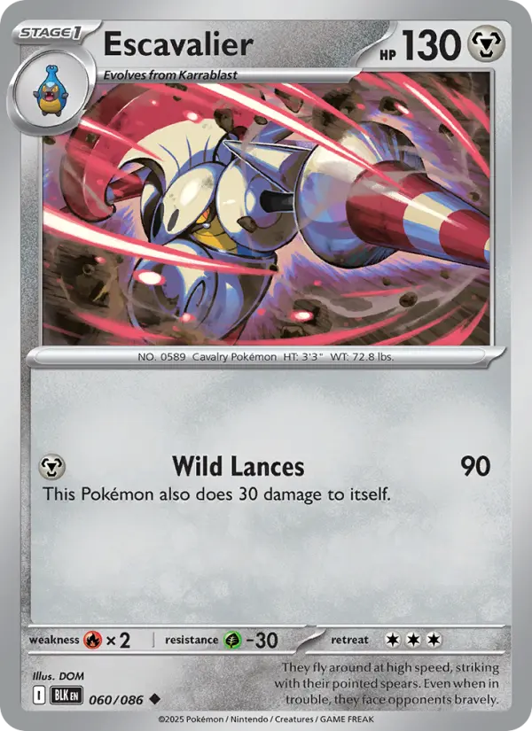 Escavalier, Pokémon card