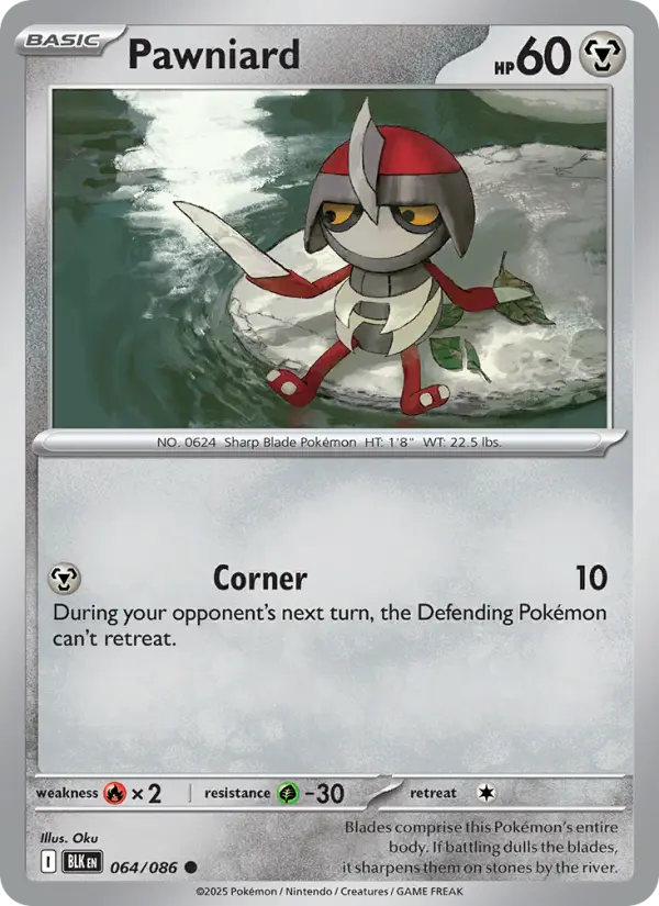 Pawniard, Pokémon card