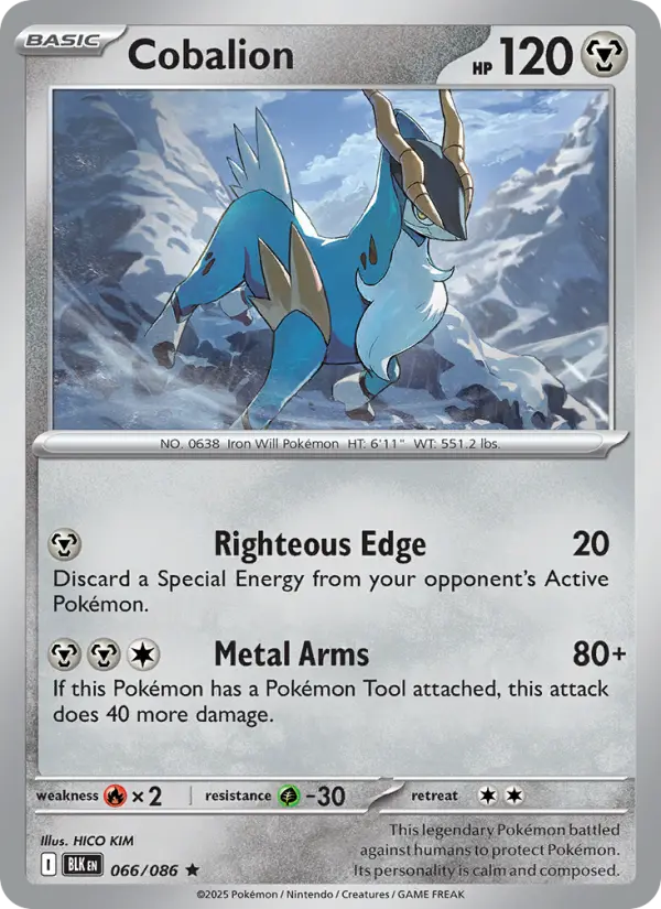 Cobalion, Pokémon card