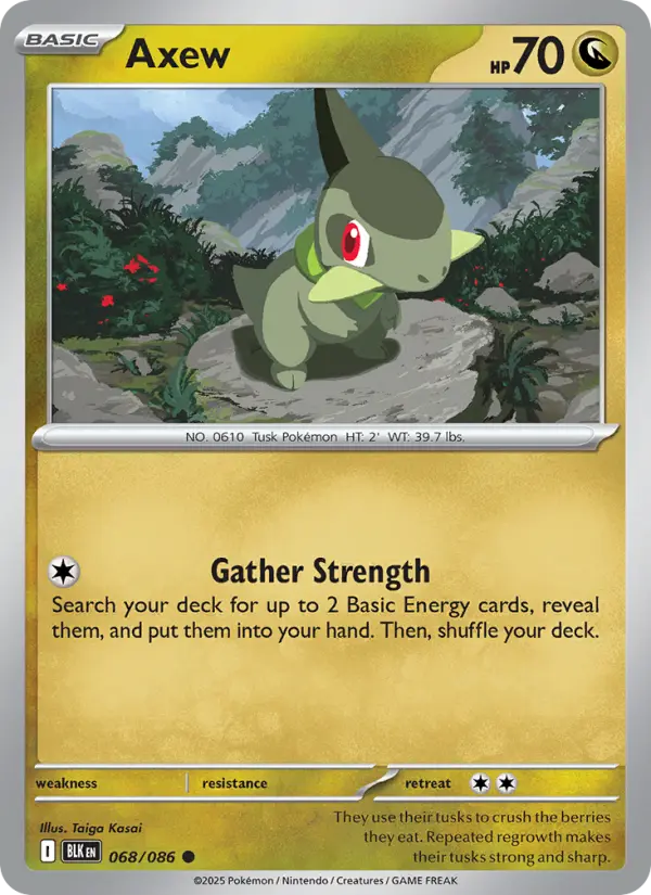 Axew, Pokémon card