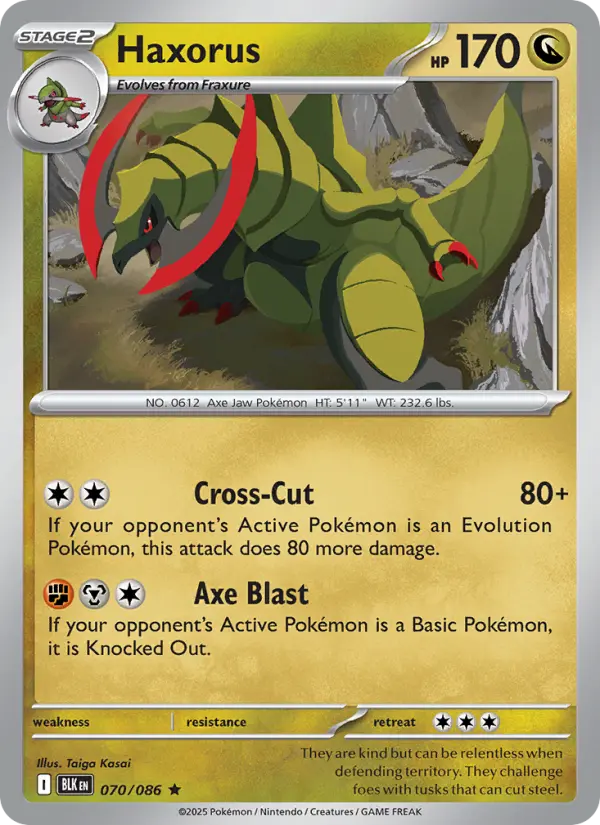 Haxorus, Pokémon card