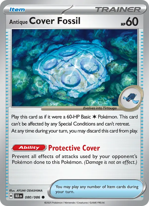 Antique Cover Fossil, Pokémon card